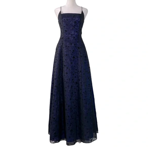 morgan and co goth prom dress VTGE Morgan Co Prom Dress Sz 5/6 Maxi Gown 90s‎ Y2K Goth Fairy Grunge  Whimsigoth